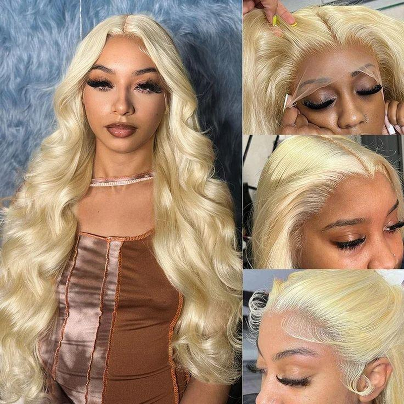 Veloura 613 Blonde 13x6 Lace Front Human Hair Wig – HD Transparent, Pre-Plucked